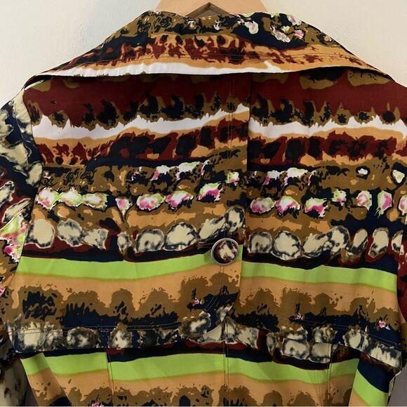 Vertigo Paris Crazy Y2K Trench Coat Rain Jacket Artsy Bohemian Size Medium - Picture 6 of 9